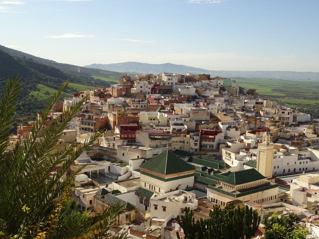 Vue panoramique de Moulay Idriss Zerhoun, ville sainte du Maroc